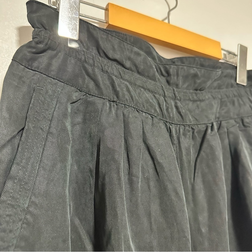 Aritzia Wilfred Casbah Lyocell Paper Bag Waist Ankle Trousers Black Size 2 - Picture 10 of 14